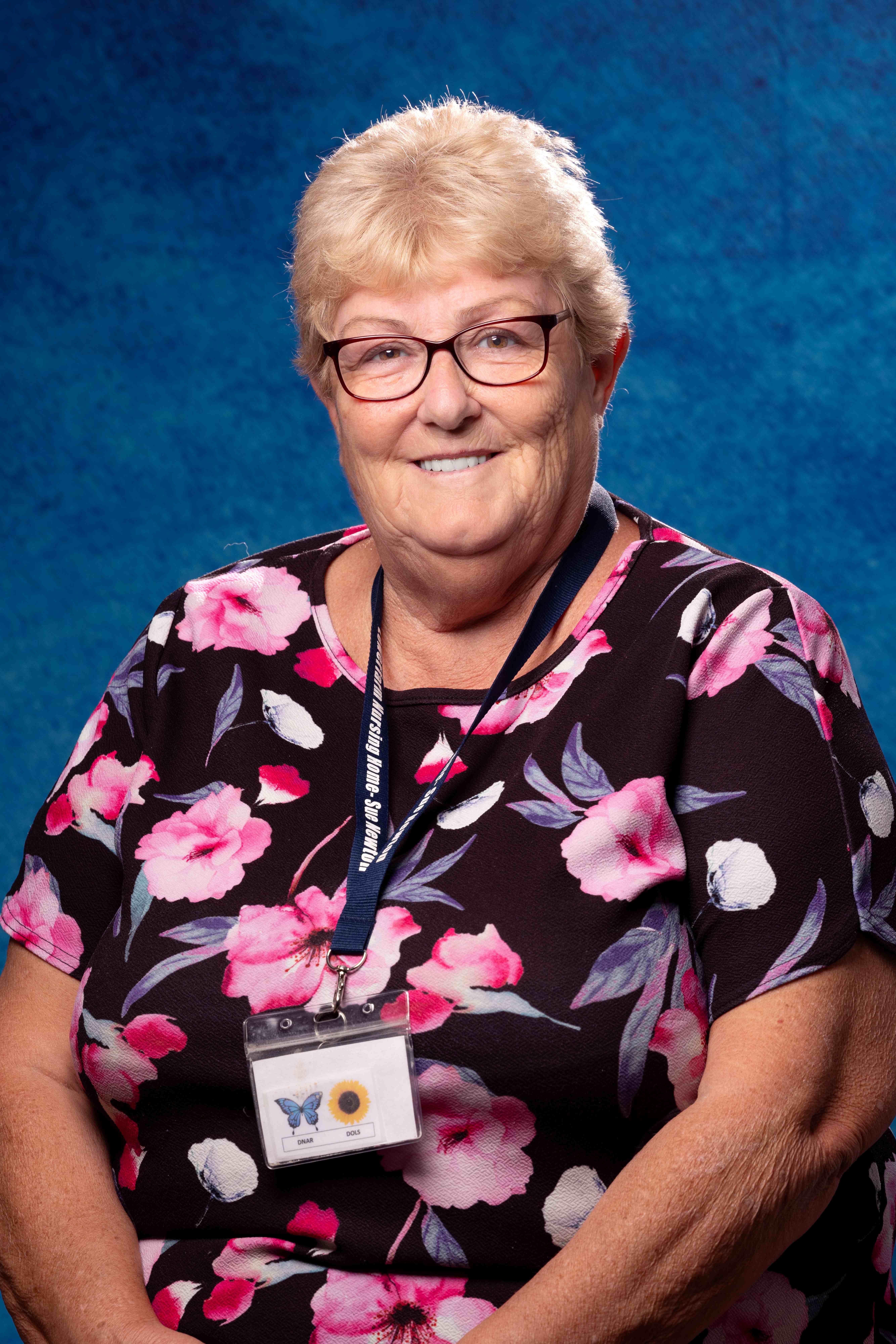 Sue Newton, Receptionist at Lower Farm Nursing Home